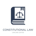 constitutional law icon. Trendy flat vector constitutional law i Royalty Free Stock Photo