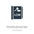 Constitutional law icon vector. Trendy flat constitutional law icon from law and justice collection isolated on white background. Royalty Free Stock Photo