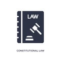 constitutional law icon on white background. Simple element illustration from law and justice concept Royalty Free Stock Photo