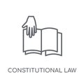 constitutional law linear icon. Modern outline constitutional la