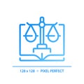 Constitutional law pixel perfect gradient linear vector icon Royalty Free Stock Photo