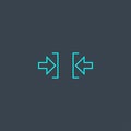 Constraint concept blue line icon