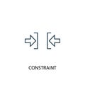 Constraint concept line icon. Simple