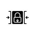 Black solid icon for Constraint, blockchain and padlock Royalty Free Stock Photo
