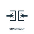 Constraint icon. Simple creative element. Filled monochrome Constraint icon for templates, infographics and banners