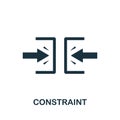 Constraint icon. Simple creative element. Filled monochrome Constraint icon for templates, infographics and banners