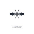 Constraint icon. simple element illustration. isolated trendy filled constraint icon on white background. can be used for web, Royalty Free Stock Photo