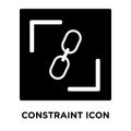 Constraint icon vector isolated on white background, logo concept of Constraint sign on transparent background, black filled Royalty Free Stock Photo