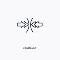 Constraint outline icon. Simple linear element illustration. Isolated line constraint icon on white background. Thin stroke sign