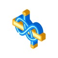 constrictor nautical knot isometric icon vector illustration Royalty Free Stock Photo
