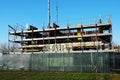 Construct new houses in Italy, construction site, secure tecniques Royalty Free Stock Photo
