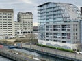 Eastern Quay Apartments is in Royal Victoria Dock, East London Royalty Free Stock Photo