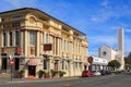 Napier, New Zealand. The historic County Hotel and Waiapu Cathedral