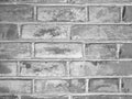 Texture of old blocks on cement wall in black and white color Royalty Free Stock Photo