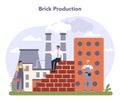 Constructin material production industry. Brick production. Building