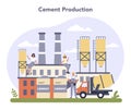 Constructin material production industry. Cement production. Building Royalty Free Stock Photo