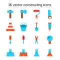 Constructing and building icons set