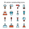 Constructing and building icons set