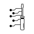 Constructing tool half glyph vector icon which can easily modify or edit Royalty Free Stock Photo