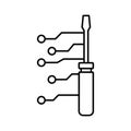 Constructing tool Outline vector icon which can easily modify or edit