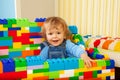 Constructing with toy blocks is fun Royalty Free Stock Photo