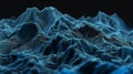 Constructing visual elements from complex data, with 3D graphs growing in a wide format, Ai Generated