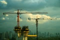 Construction cranes in San Paulo