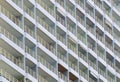 Construction abstract background. Detail hotel room balcony, Simple multi-story office building, business center.The exterior of Royalty Free Stock Photo