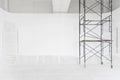 Construction and abstract background. White room renovating work Royalty Free Stock Photo
