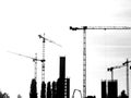 Construction abstract texture in black and white Royalty Free Stock Photo