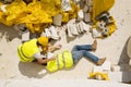 Construction accident Royalty Free Stock Photo