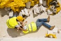 Construction accident Royalty Free Stock Photo