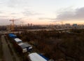 Construction of an amusement park in Moscow.