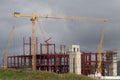 Construction of apartment houses in the Russian capital - Moscow.