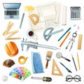 Construction Architect Tools Set