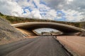 Road with bridge under construction Royalty Free Stock Photo