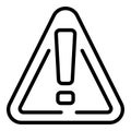 Construction attention sign icon outline vector. Builder industry