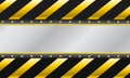 Construction background, warning yellow sign stop - vector
