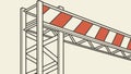 Construction Barricade with Warning Stripes, Safety Element, vector design Generative AI Royalty Free Stock Photo