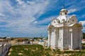 Beautiful white Russian Christian Orthodox Church. Religion Royalty Free Stock Photo