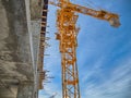 Construction biulding with crane