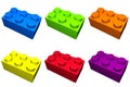 Construction Blocks In Colorful Isolation