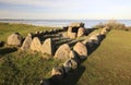 Construction of boulders in the Harhoog historical landmark in Sylt, Germany Royalty Free Stock Photo
