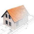 Construction of brick house design blend transition