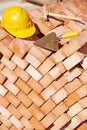 Construction bricklayer tools Royalty Free Stock Photo