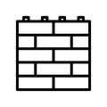 Construction bricks line icon