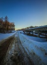 construction of a bridge on the M5 motorway Royalty Free Stock Photo