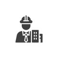Construction builder vector icon
