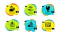Construction building, Engineer and Fragile package icons set. Vector