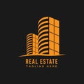 Construction building, real estate, logo design template